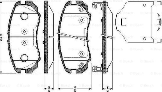 BOSCH 0 986 TB2 962 - Brake Pad Set, disc brake autospares.lv