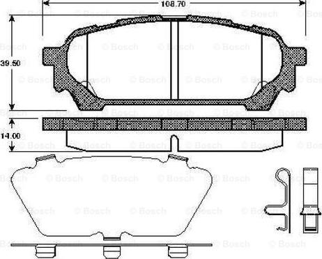 BOSCH 0 986 TB2 967 - Brake Pad Set, disc brake autospares.lv