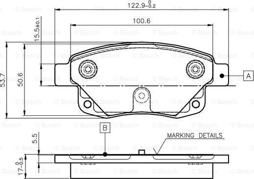 BOSCH 0 986 TB2 983 - Brake Pad Set, disc brake autospares.lv