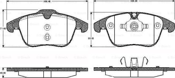 BOSCH 0 986 TB2 939 - Brake Pad Set, disc brake autospares.lv