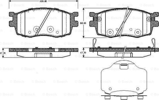 BOSCH 0 986 TB2 935 - Brake Pad Set, disc brake autospares.lv