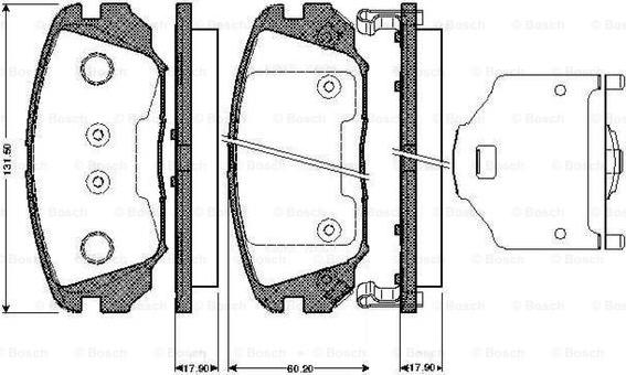 BOSCH 0 986 TB2 933 - Brake Pad Set, disc brake autospares.lv