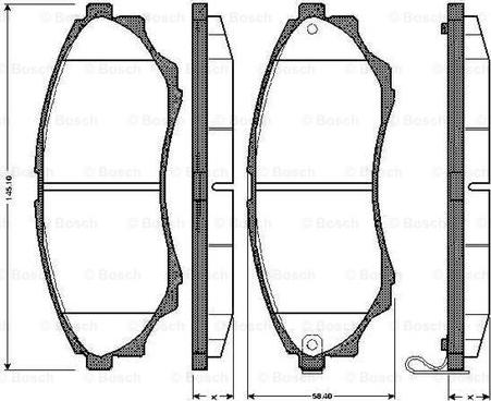 BOSCH 0 986 TB2 925 - Brake Pad Set, disc brake autospares.lv