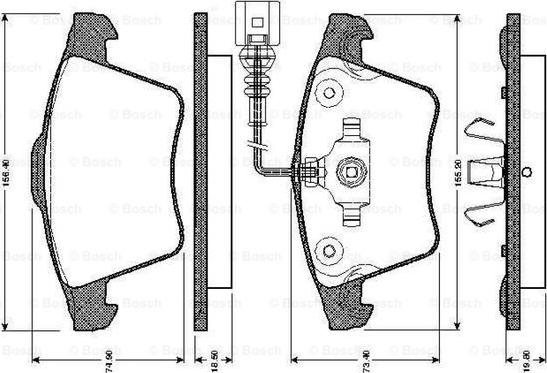 BOSCH 0 986 TB2 922 - Brake Pad Set, disc brake autospares.lv