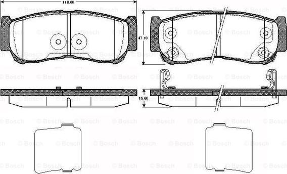 BOSCH 0 986 TB2 978 - Brake Pad Set, disc brake autospares.lv