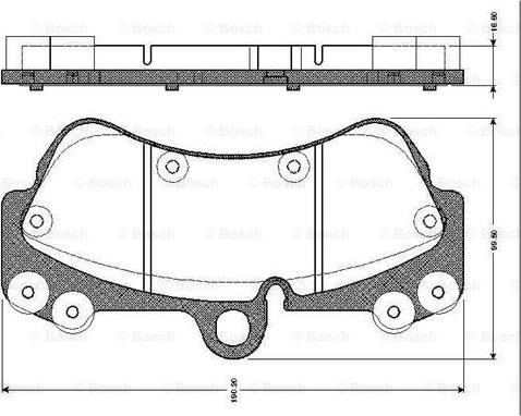 BOSCH 0 986 TB2 454 - Brake Pad Set, disc brake autospares.lv