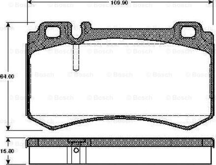 BOSCH 0 986 TB2 453 - Brake Pad Set, disc brake autospares.lv