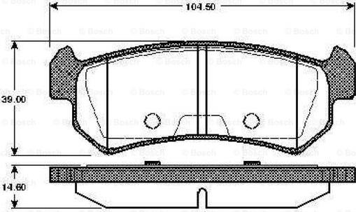 BOSCH 0 986 TB2 465 - Brake Pad Set, disc brake autospares.lv