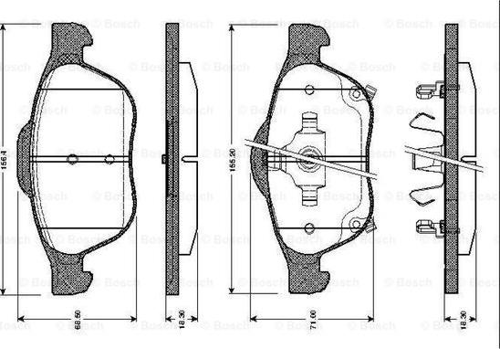 BOSCH 0 986 TB2 467 - Brake Pad Set, disc brake autospares.lv