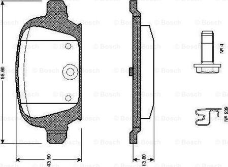 BOSCH 0 986 TB2 404 - Brake Pad Set, disc brake autospares.lv