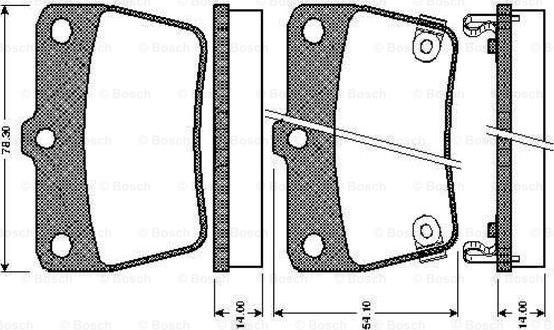 BOSCH 0 986 TB2 406 - Brake Pad Set, disc brake autospares.lv