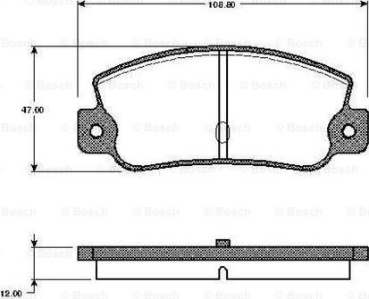 BOSCH 0 986 TB2 481 - Brake Pad Set, disc brake autospares.lv