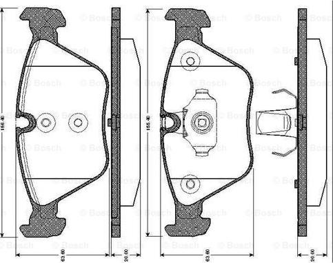 BOSCH 0 986 TB2 435 - Brake Pad Set, disc brake autospares.lv