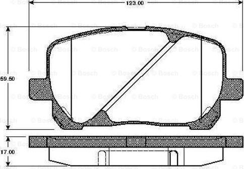 BOSCH 0 986 TB2 430 - Brake Pad Set, disc brake autospares.lv