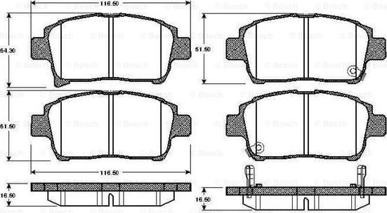 BOSCH 0 986 TB2 438 - Brake Pad Set, disc brake autospares.lv