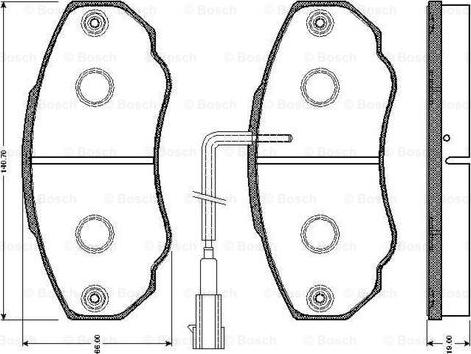 BOSCH 0 986 TB2 432 - Brake Pad Set, disc brake autospares.lv