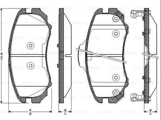 BOSCH 0 986 TB2 429 - Brake Pad Set, disc brake autospares.lv