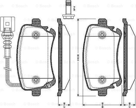 BOSCH 0 986 TB2 426 - Brake Pad Set, disc brake autospares.lv