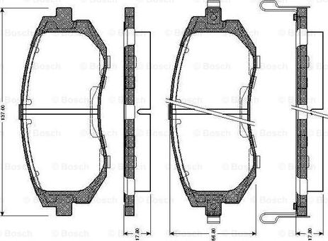 BOSCH 0 986 TB2 428 - Brake Pad Set, disc brake autospares.lv