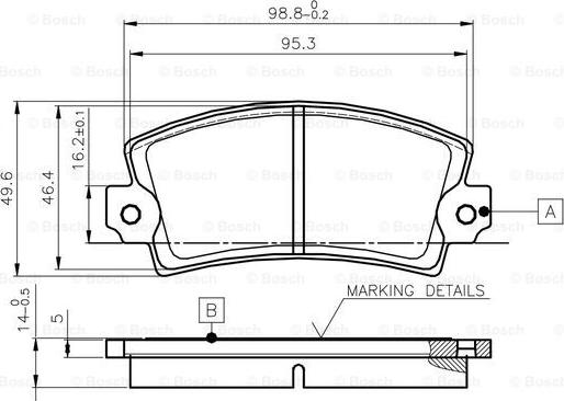 BOSCH 0 986 TB2 477 - Brake Pad Set, disc brake autospares.lv