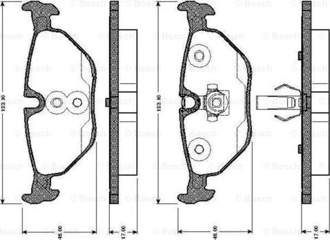 BOSCH 0 986 TB2 594 - Brake Pad Set, disc brake autospares.lv