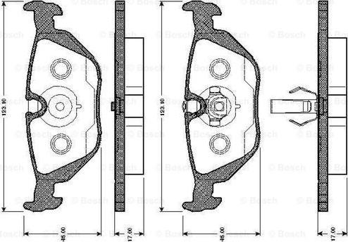 BOSCH 0 986 TB2 595 - Brake Pad Set, disc brake autospares.lv