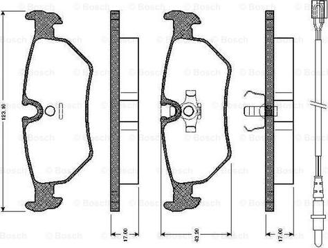 BOSCH 0 986 TB2 593 - Brake Pad Set, disc brake autospares.lv