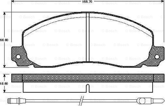 BOSCH 0 986 TB2 554 - Brake Pad Set, disc brake autospares.lv