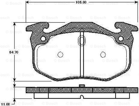 BOSCH 0 986 TB2 515 - Brake Pad Set, disc brake autospares.lv