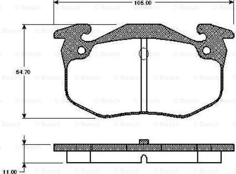 BOSCH 0 986 TB2 517 - Brake Pad Set, disc brake autospares.lv