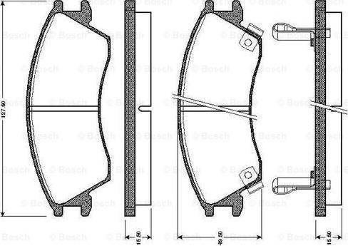 BOSCH 0 986 TB2 570 - Brake Pad Set, disc brake autospares.lv