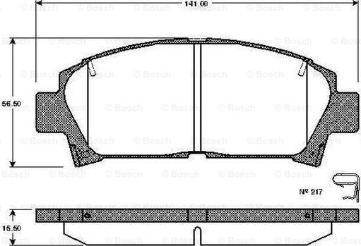 BOSCH 0 986 TB2 690 - Brake Pad Set, disc brake autospares.lv