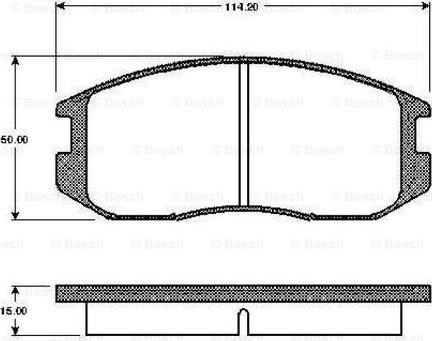 BOSCH 0 986 TB2 650 - Brake Pad Set, disc brake autospares.lv