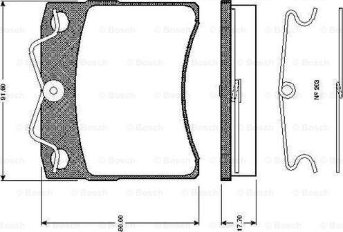 BOSCH 0 986 TB2 669 - Brake Pad Set, disc brake autospares.lv