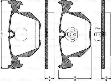 BOSCH 0 986 TB2 665 - Brake Pad Set, disc brake autospares.lv