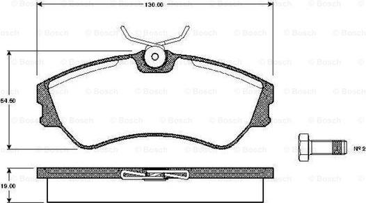 BOSCH 0 986 TB2 667 - Brake Pad Set, disc brake autospares.lv