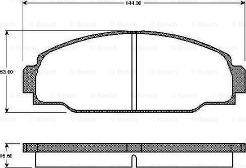 BOSCH 0 986 TB2 601 - Brake Pad Set, disc brake autospares.lv