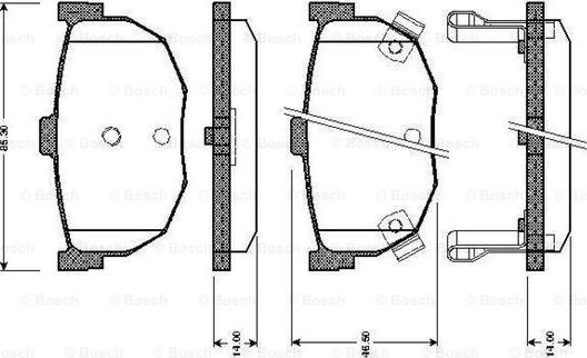 BOSCH 0 986 TB2 618 - Brake Pad Set, disc brake autospares.lv