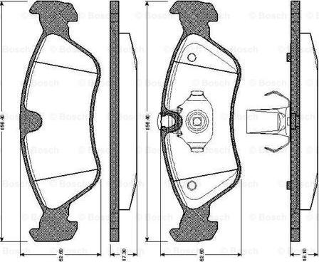 BOSCH 0 986 TB2 612 - Brake Pad Set, disc brake autospares.lv