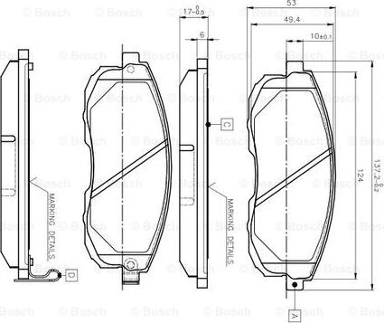 BOSCH 0 986 TB2 617 - Brake Pad Set, disc brake autospares.lv