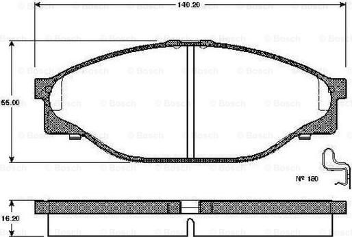 BOSCH 0 986 TB2 684 - Brake Pad Set, disc brake autospares.lv