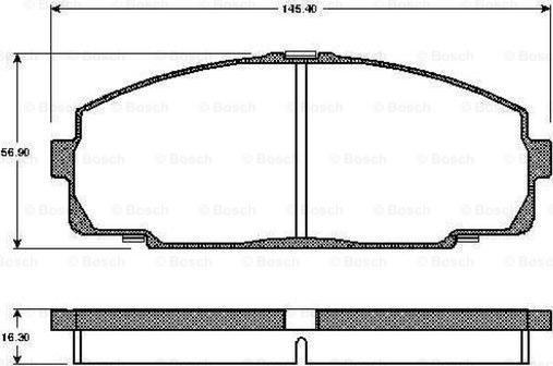 BOSCH 0 986 TB2 688 - Brake Pad Set, disc brake autospares.lv