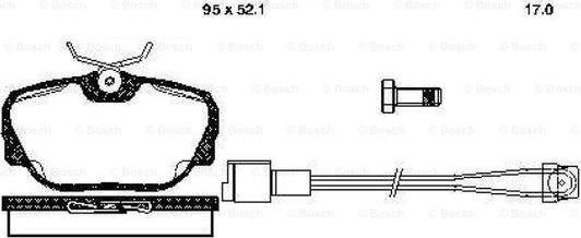 BOSCH 0 986 TB2 621 - Brake Pad Set, disc brake autospares.lv