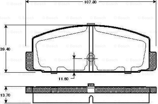 BOSCH 0 986 TB2 096 - Brake Pad Set, disc brake autospares.lv