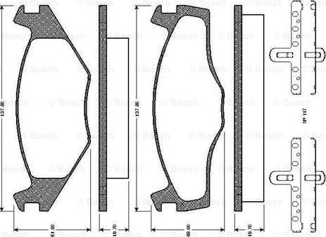 BOSCH 0 986 TB2 090 - Brake Pad Set, disc brake autospares.lv