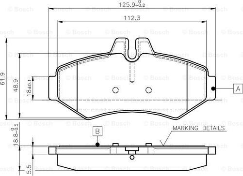 BOSCH 0 986 TB2 046 - Brake Pad Set, disc brake autospares.lv