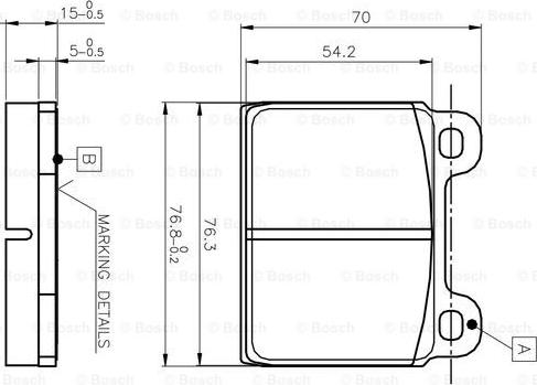 BOSCH 0 986 TB2 050 - Brake Pad Set, disc brake autospares.lv