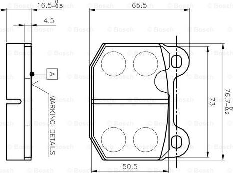 BOSCH 0 986 TB2 052 - Brake Pad Set, disc brake autospares.lv