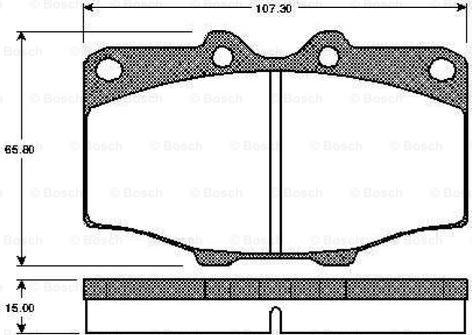 BOSCH 0 986 TB2 069 - Brake Pad Set, disc brake autospares.lv