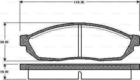 BOSCH 0 986 TB2 065 - Brake Pad Set, disc brake autospares.lv